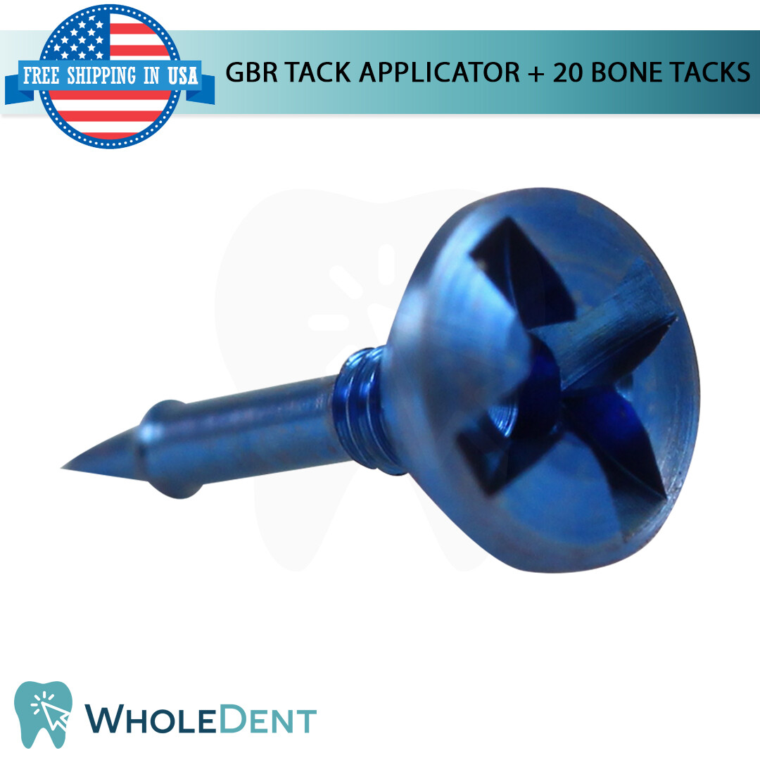 GBR 20x Bone Tack + Applicator Set Mesh Membrane Fixation Tac, Dental Implant