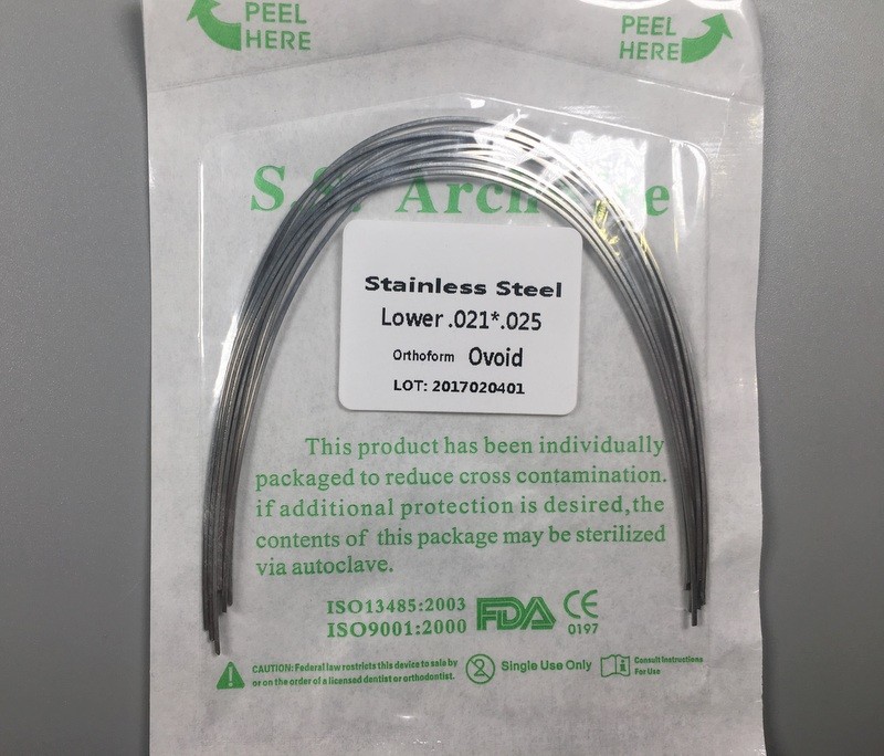 Dental Orthodontic Arch Wires Stainless Steel Rectangular Ovol Form 10pcs/pack