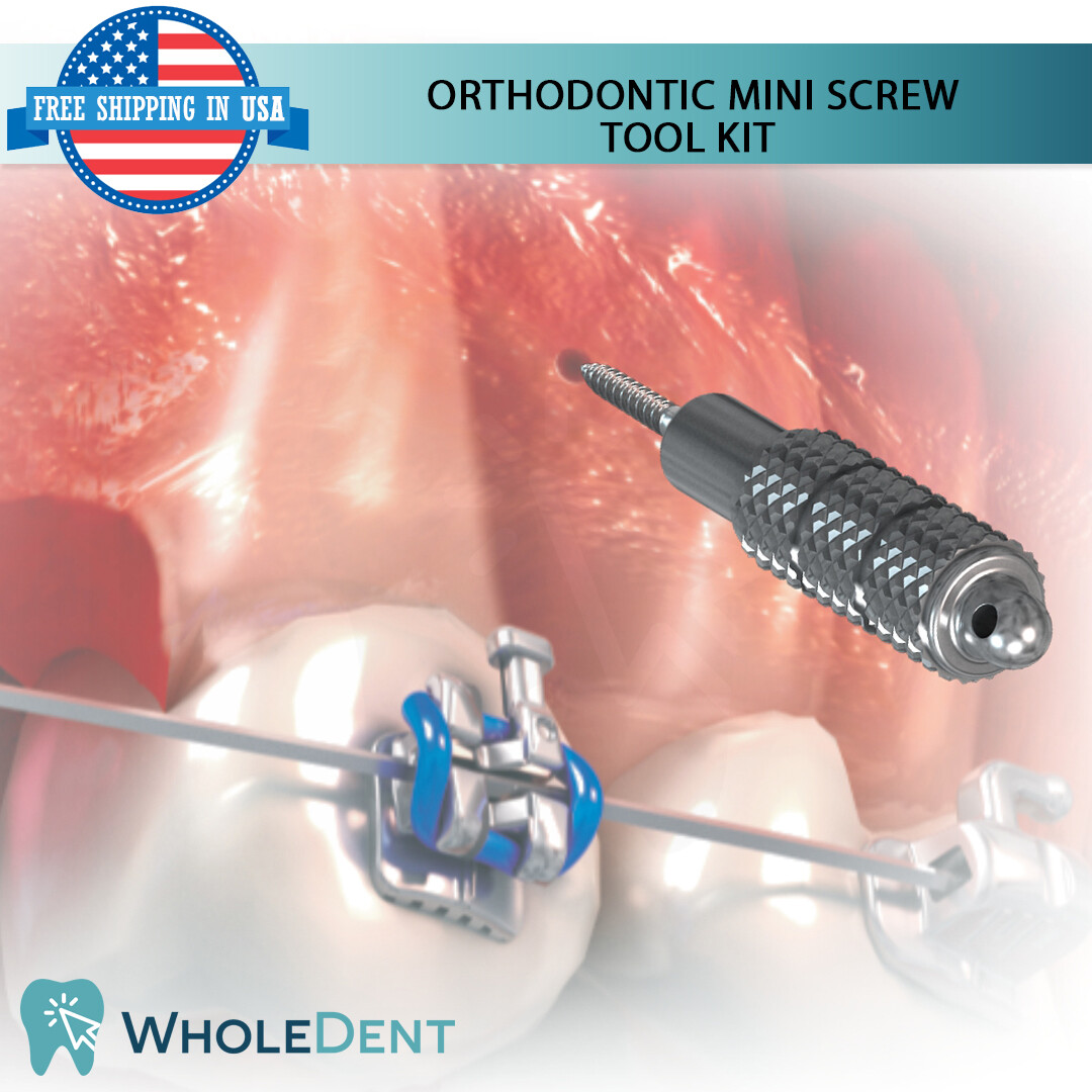 Dental Mini Screw Orthodontic Anchorage Tool Kit Morelli Treatment Driver Stem
