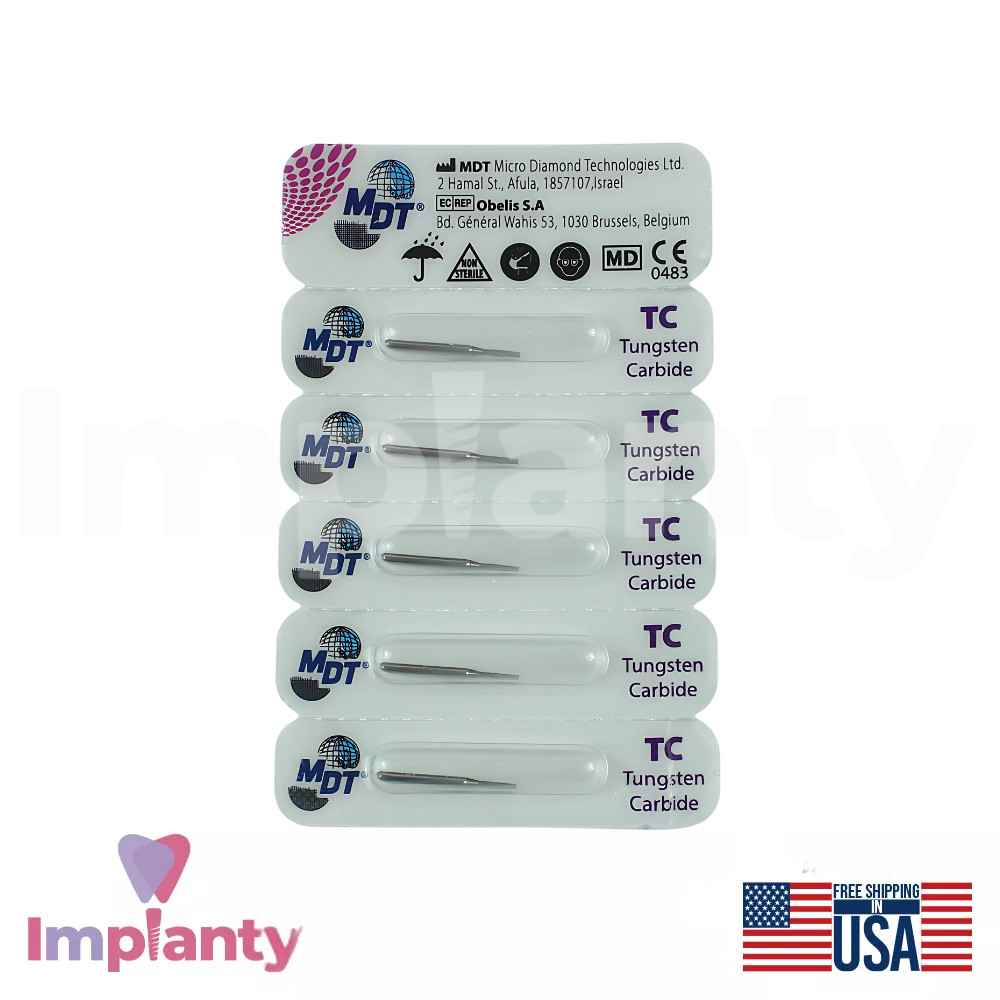 MDT Dental Tapered Fissure Plain Cut FG Carbide Burs Restorative Dentistry