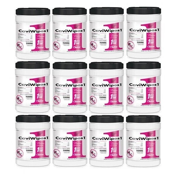 CaviWipes1 Surface Disinfectant Towelettes 160 Canister- Case of 12, 13-5100