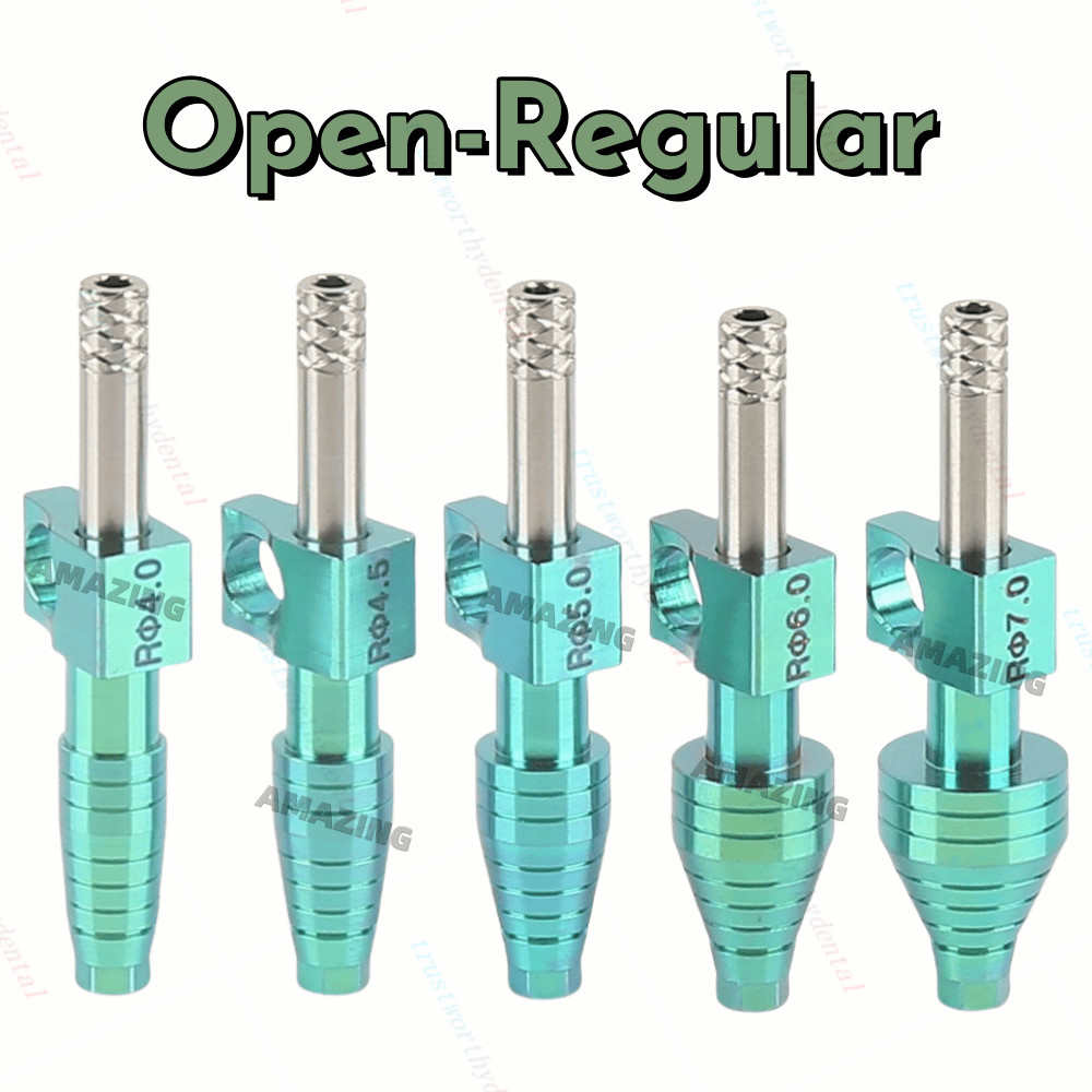 10Pc Dental Transfer Impression Coping Titanium Open/Closed-Regular Tray Fit OSS