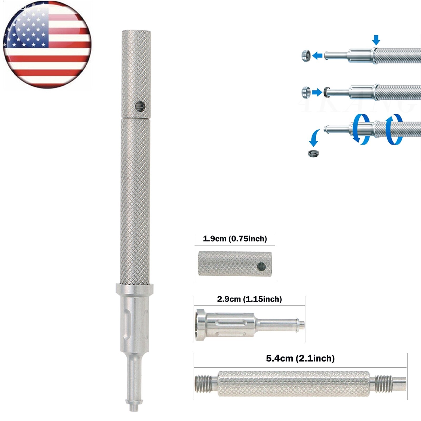 US Implant Metal Housing Caps Laboratory Remove Core Tool For Locator Universal