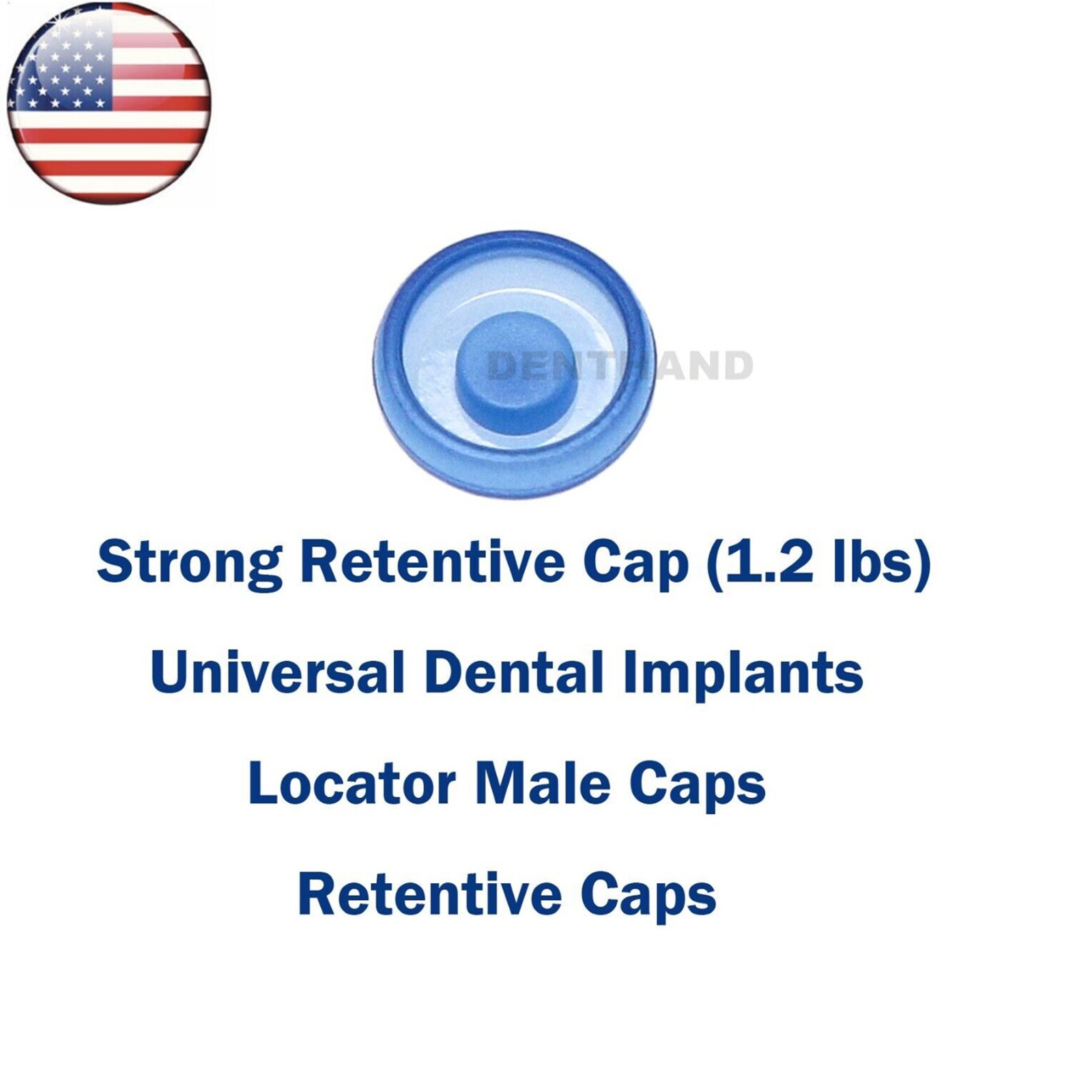 US Universal Overdenture Remove Core Tool Implant Retention Cap 1.2lbs Blue Set