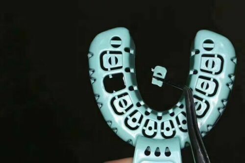 Dental Orthodontic Implant Plastic Disposable Trays Impression Green Upper+Lower