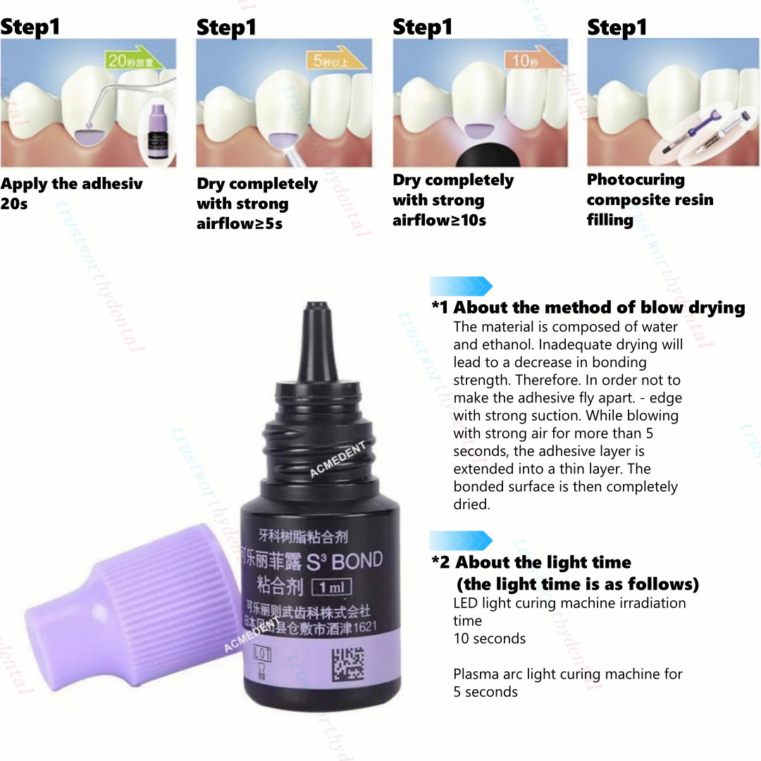 Kuraray Dental Clearfil S3 Bond Light Curing Self-Etching Primer Adhesive 1ML