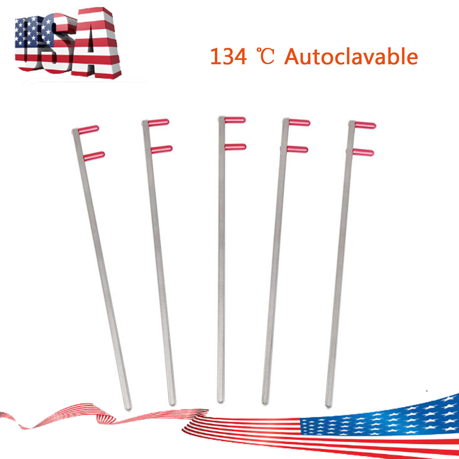 USA 1-20 Dental XCP X Ray Holder Bite Bitewing Indicator metal bar Arm Red 134 ℃