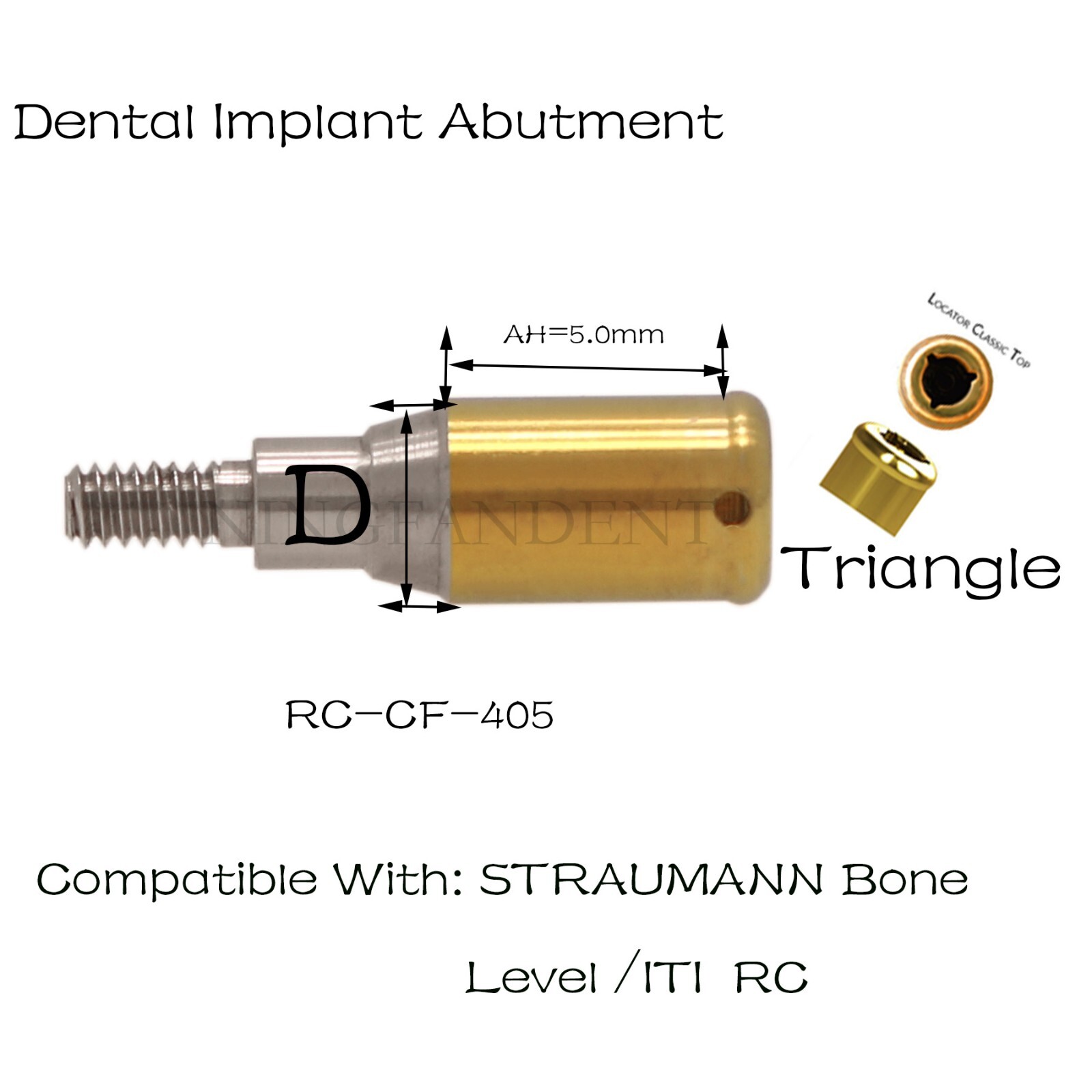 Straumann/ITI-Bone Level RC Dental Overdenture Locator Abutments for 5.0mm GH