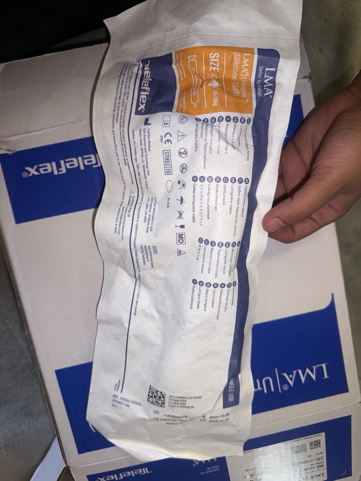 Teleflex LMA Unique Silicone Cuff Size 4 Box of 10 Anesthesiology