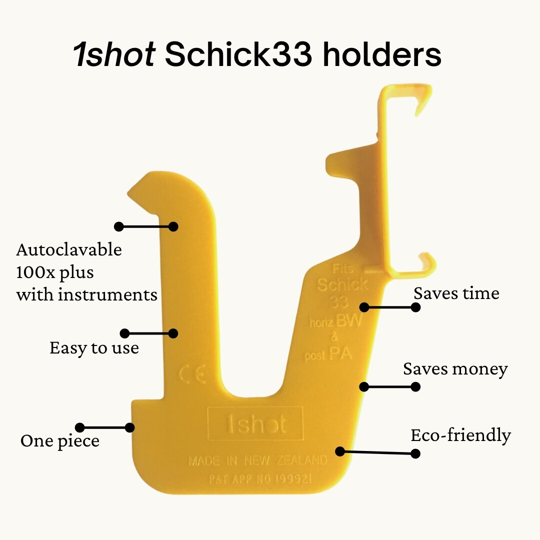 1shotdental X-ray holder size2-fits, Schick33/SchickAE/Gendex-700 4xHorz&4xVert