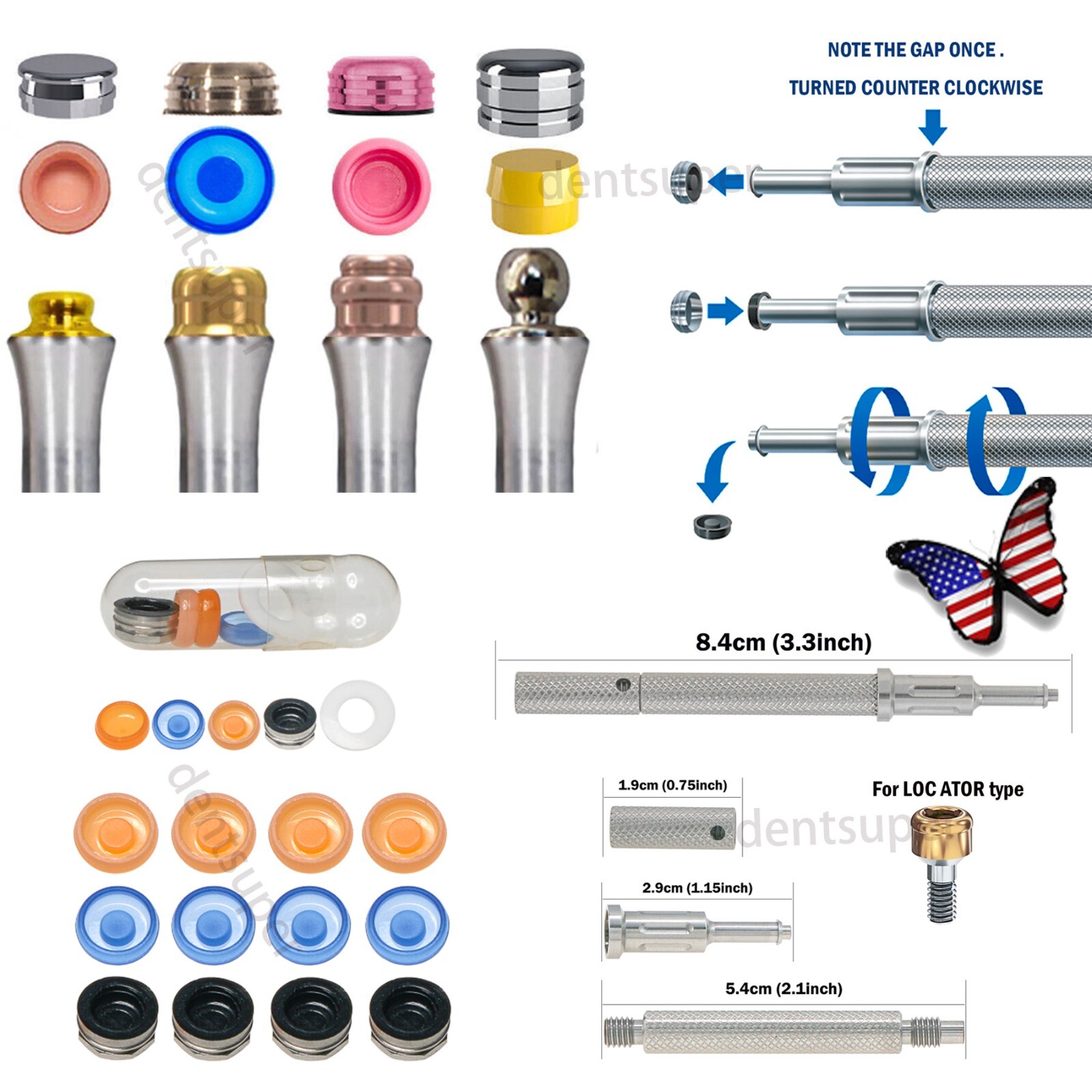 Silver Core Tool – 303 Stainless Steel for Retaining Cap Insertion and Removal