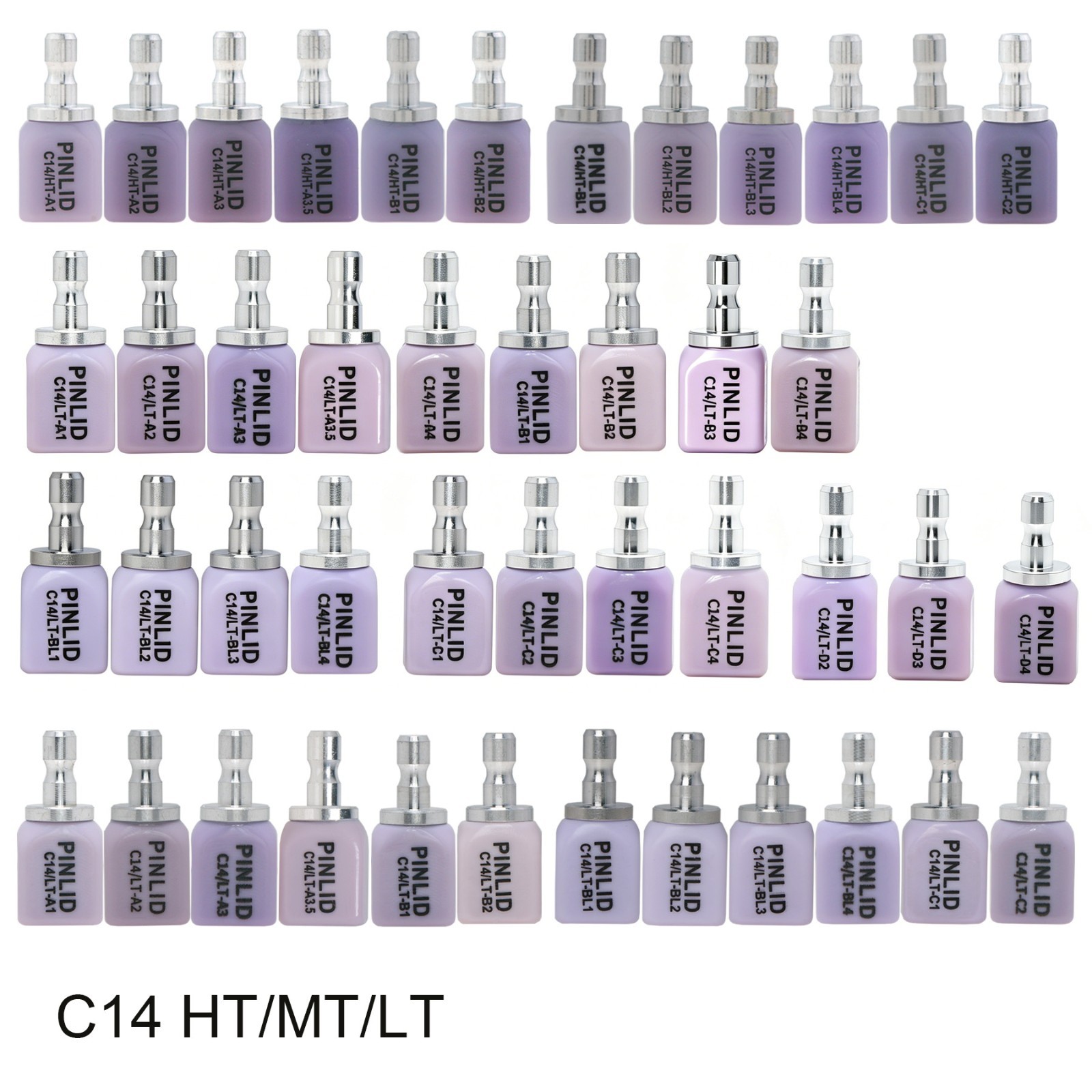 US 5-Pack C14 Dental CAD Lithium Disilicate Block Emax Ceramic cerec inlab block