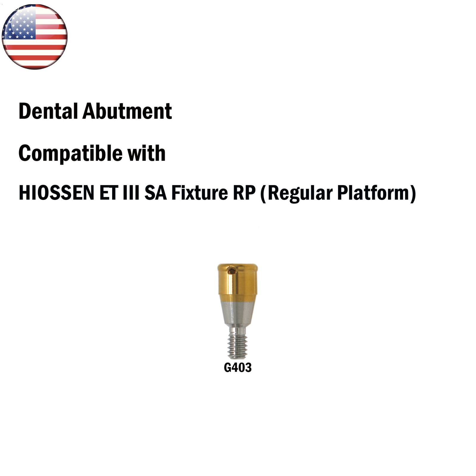 1PC Regular for Hiossen Dental Overdenture Attachment Abutment Removable Conical