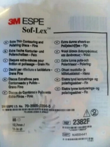 3M Sof-Lex soflex Discs Pack of 30 Orange Series 2382F Fine 1/2″ 12.7 mm Dental