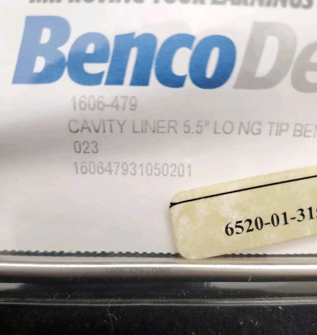 Benco Dental Stainless Cavity Liner 5.5″ Long Tip 1606-479 Long