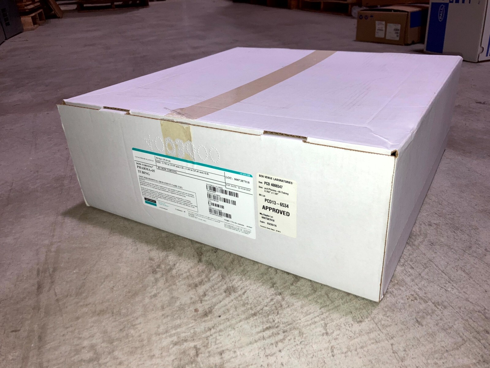 Dow Corning Pharma-65 Tubing 50ft 3/4″(0.750″/19.05mm) ID 1″(25.40mm) OD