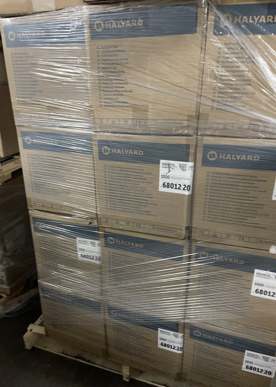 Halyard H200 Sequential Sterilization Wrap 12 x 12 Case of 1000 Sheets, # 68012