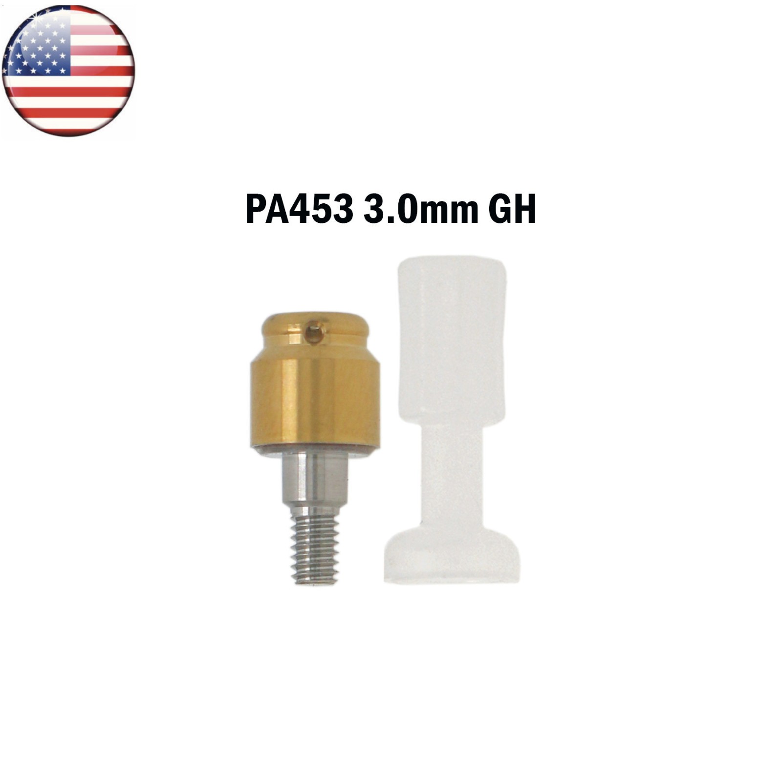 Dental PA4.5 Attachment Abutment Male Cap for Zimmer Removable AH=1/2/3/4/5/6mm