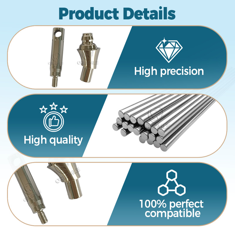 1 pcs MU Straight abutment/ Analog / transfer fit to Bredent sky fast & fixed