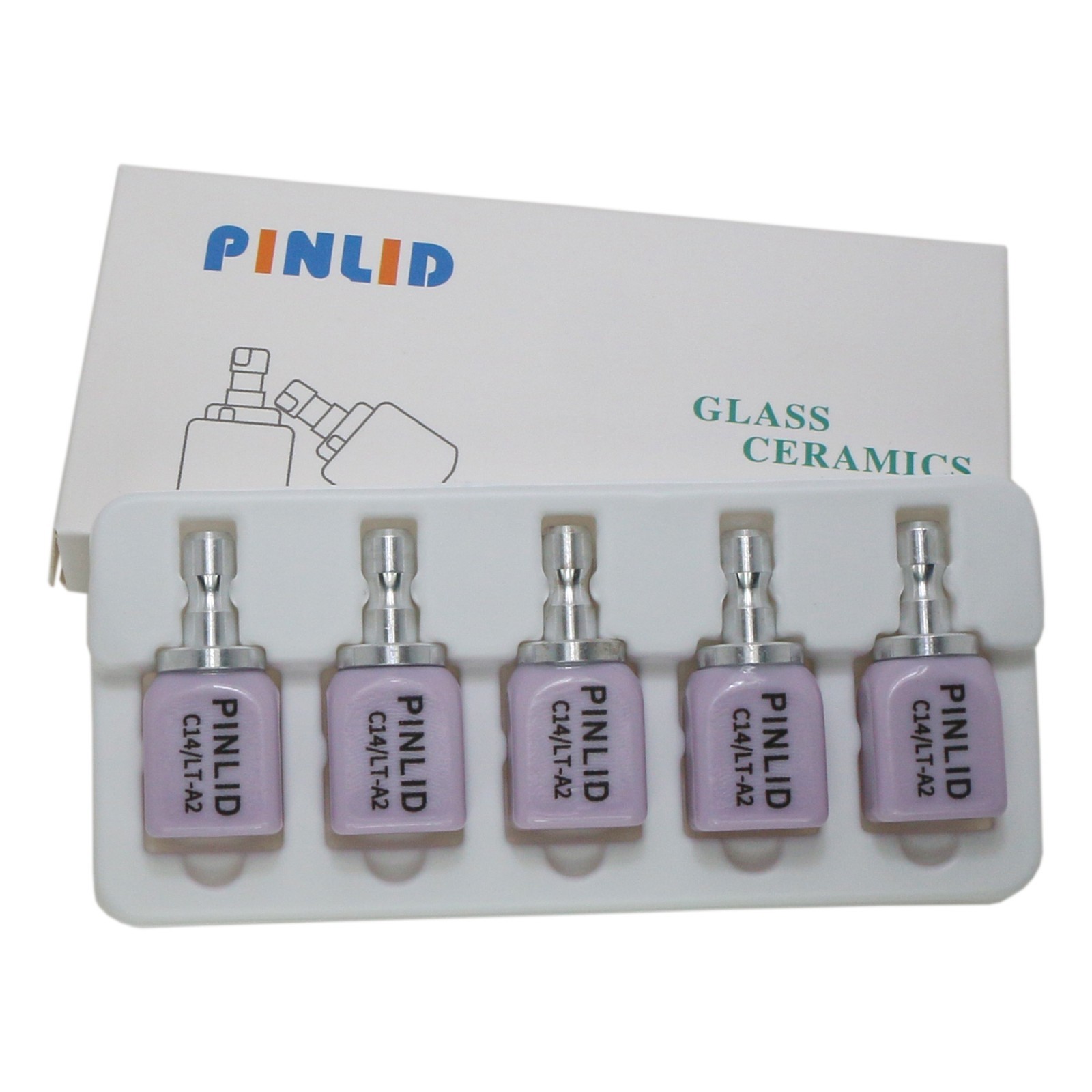 US LT C14 Dental Lithium Disilicate Blocks Glass Ceramic Emax for CEREC CAD/CAM