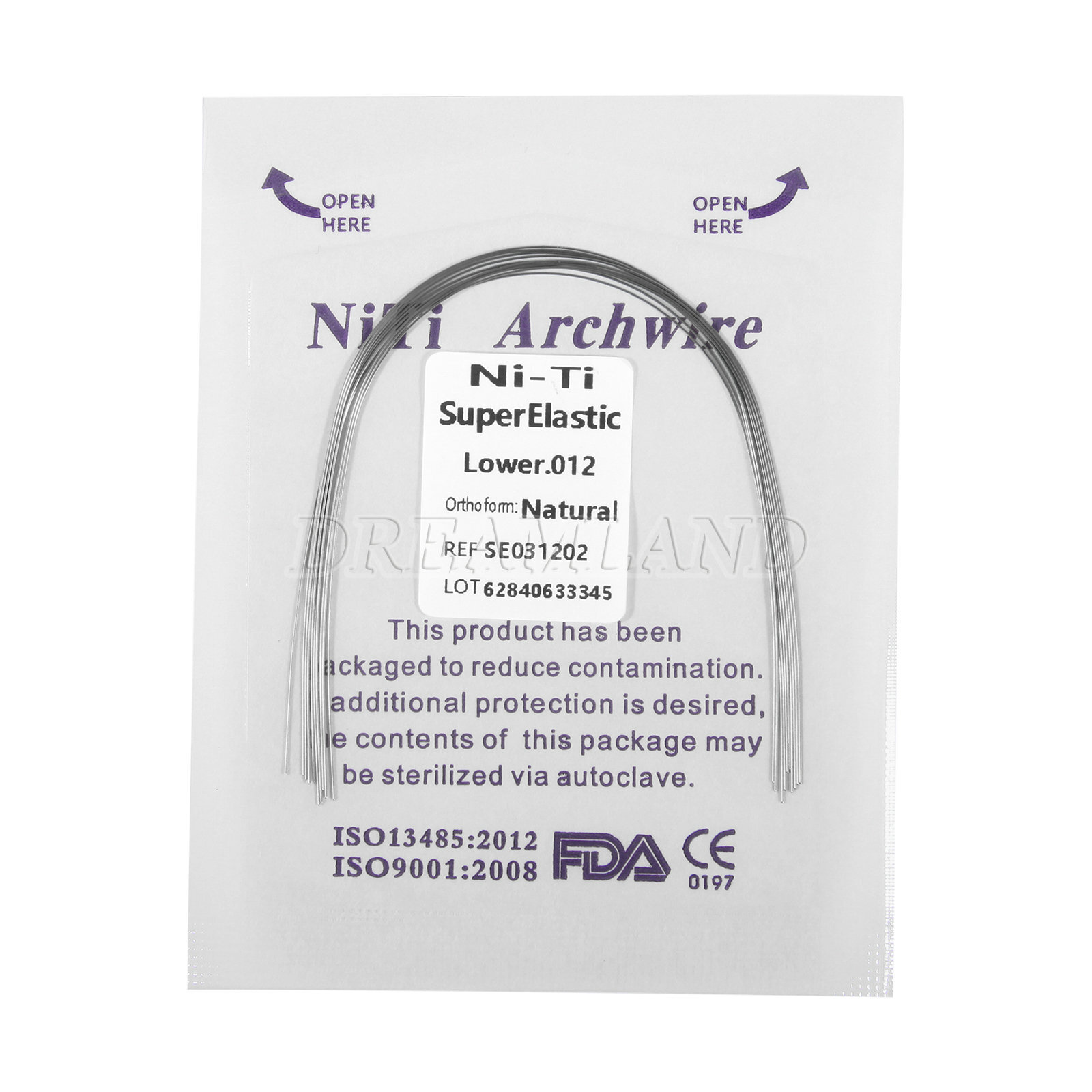 Orthodontic Niti Arch Wire Super Elastic Natural Nature Form Round choose