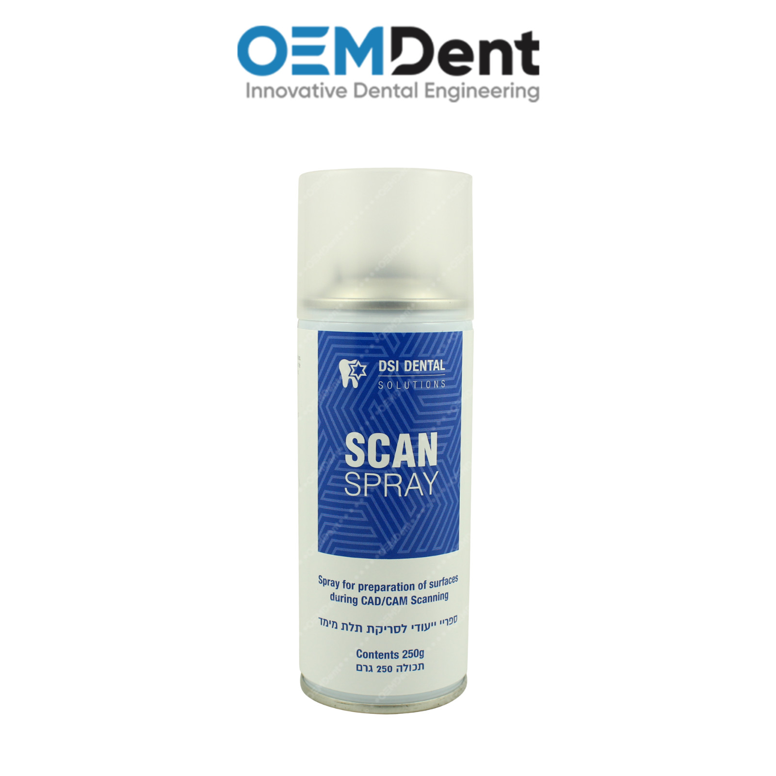 Dental 3D Extra-Oral Scanning Spray 250ml Non-Reflective Coating CAD/CAM