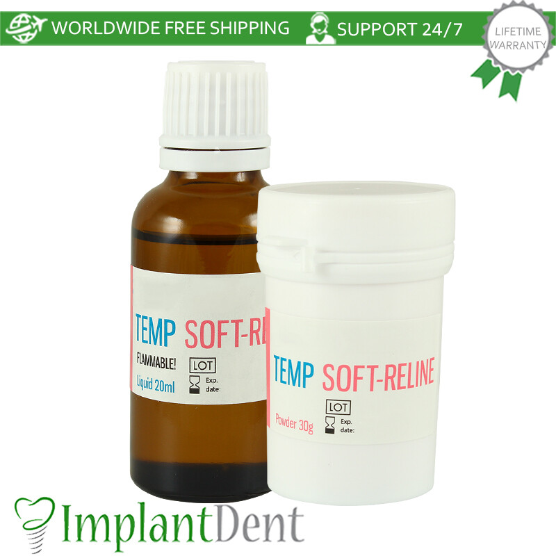 Dental Temp Soft Denture Reline Self Curing Material First Aid OTC Temporary