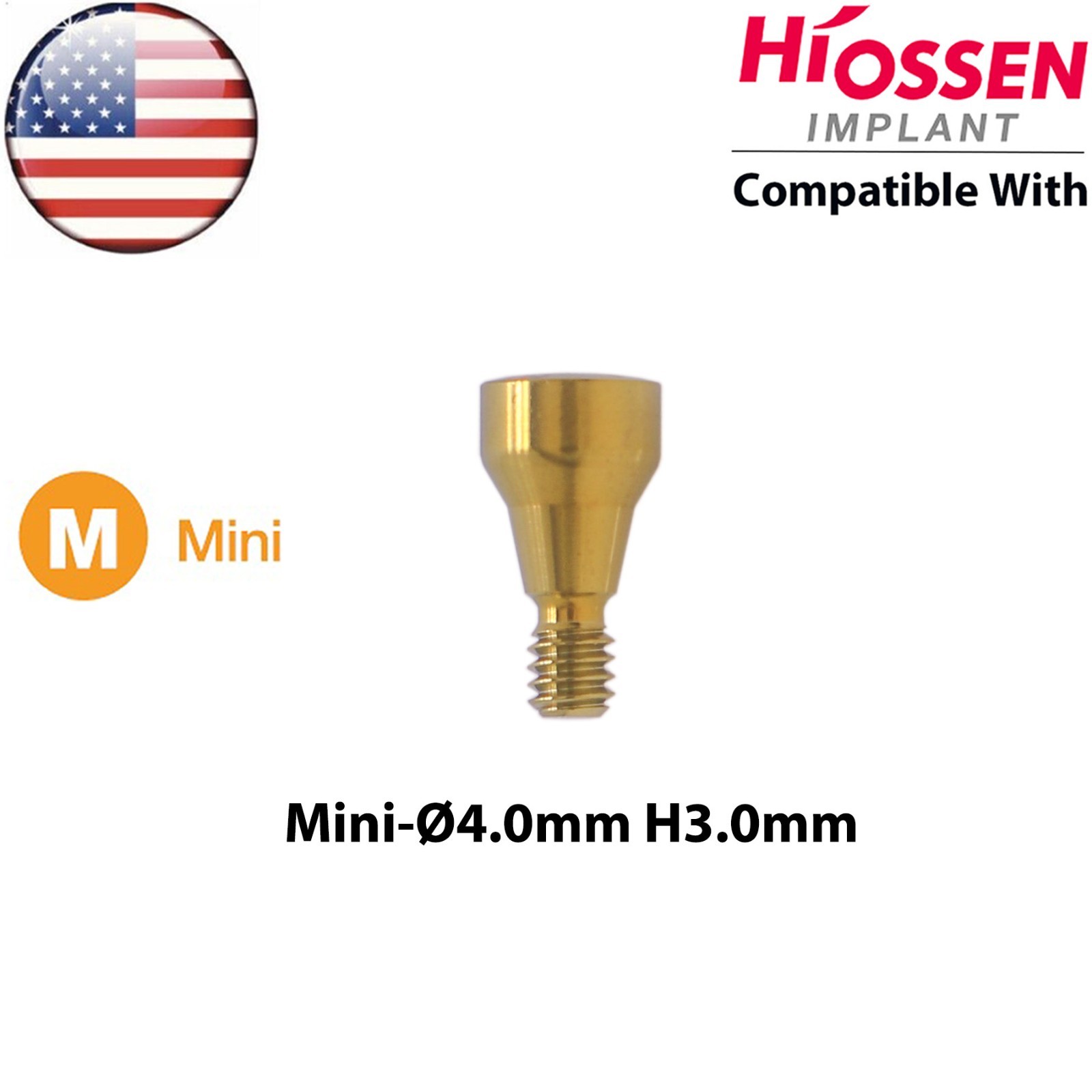 US Dental Healing Abutment Cover Screw Mini/Regular Hex Fit Oss Hiossen Platform