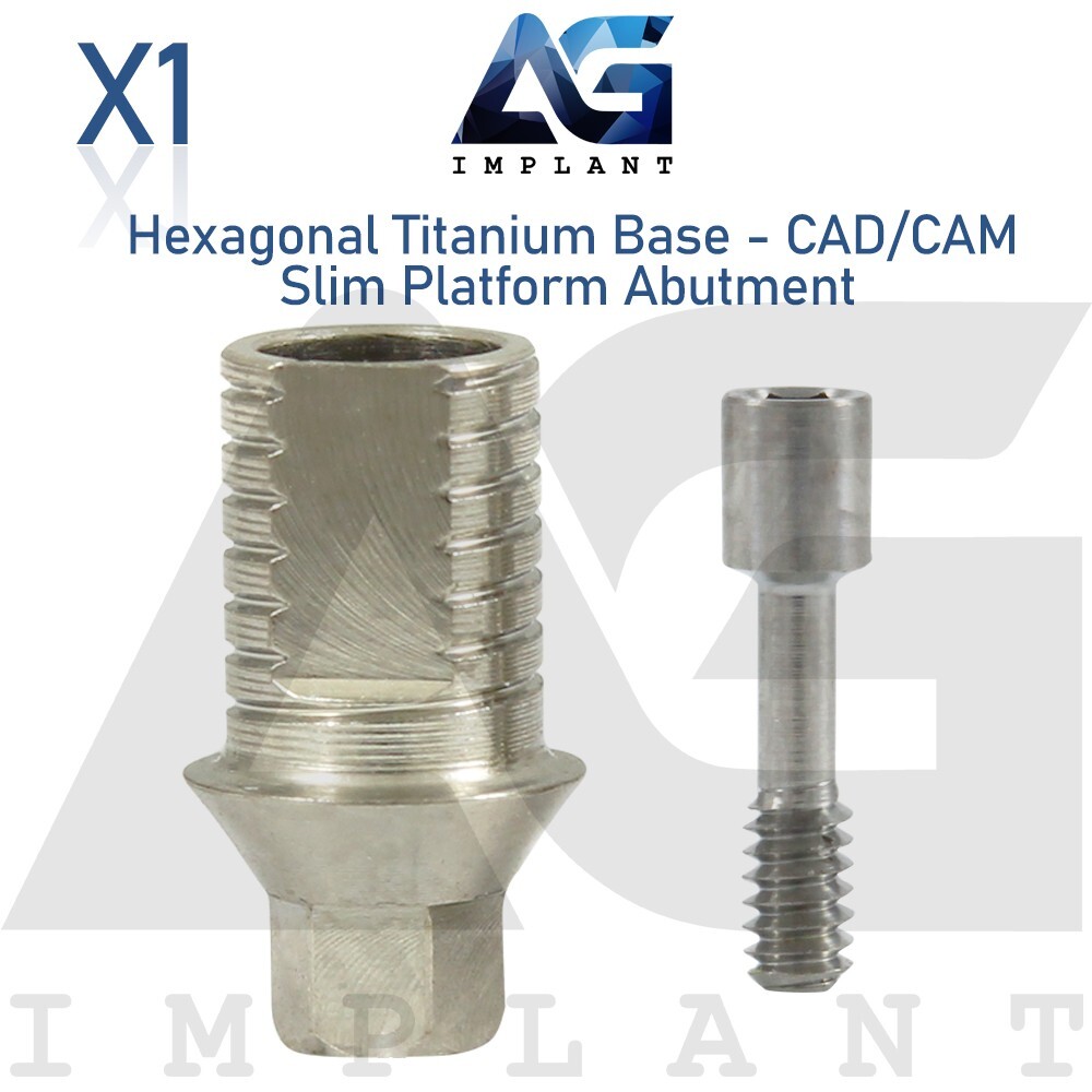 Anti Rotational Titanium Base CAD/CAM Slim Platform Prosthetic Int Hexagon 2.0