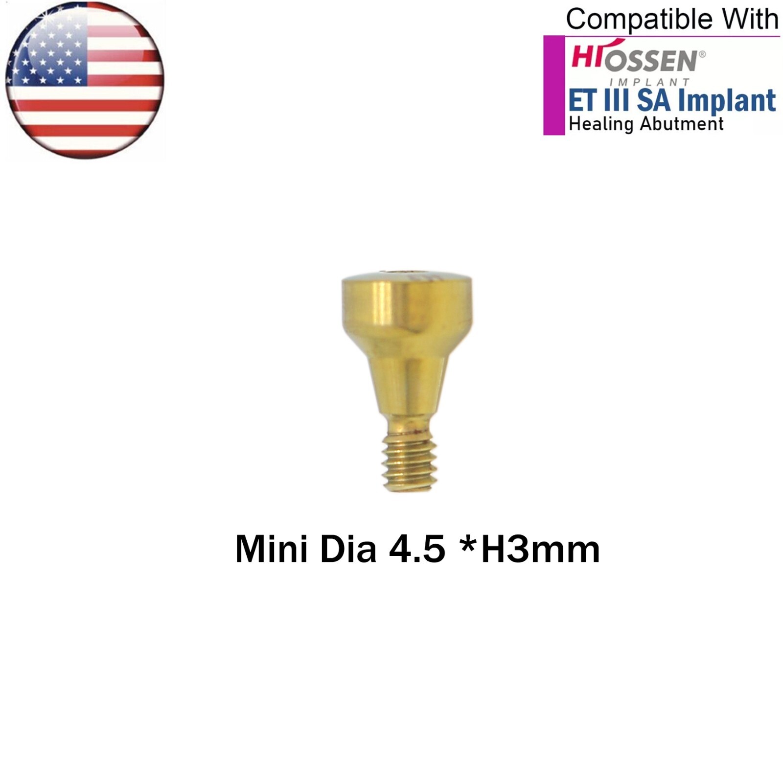 US Dental Mini Healing Abutment Caps Cover Screw For Osstem Hiossen ET Platform
