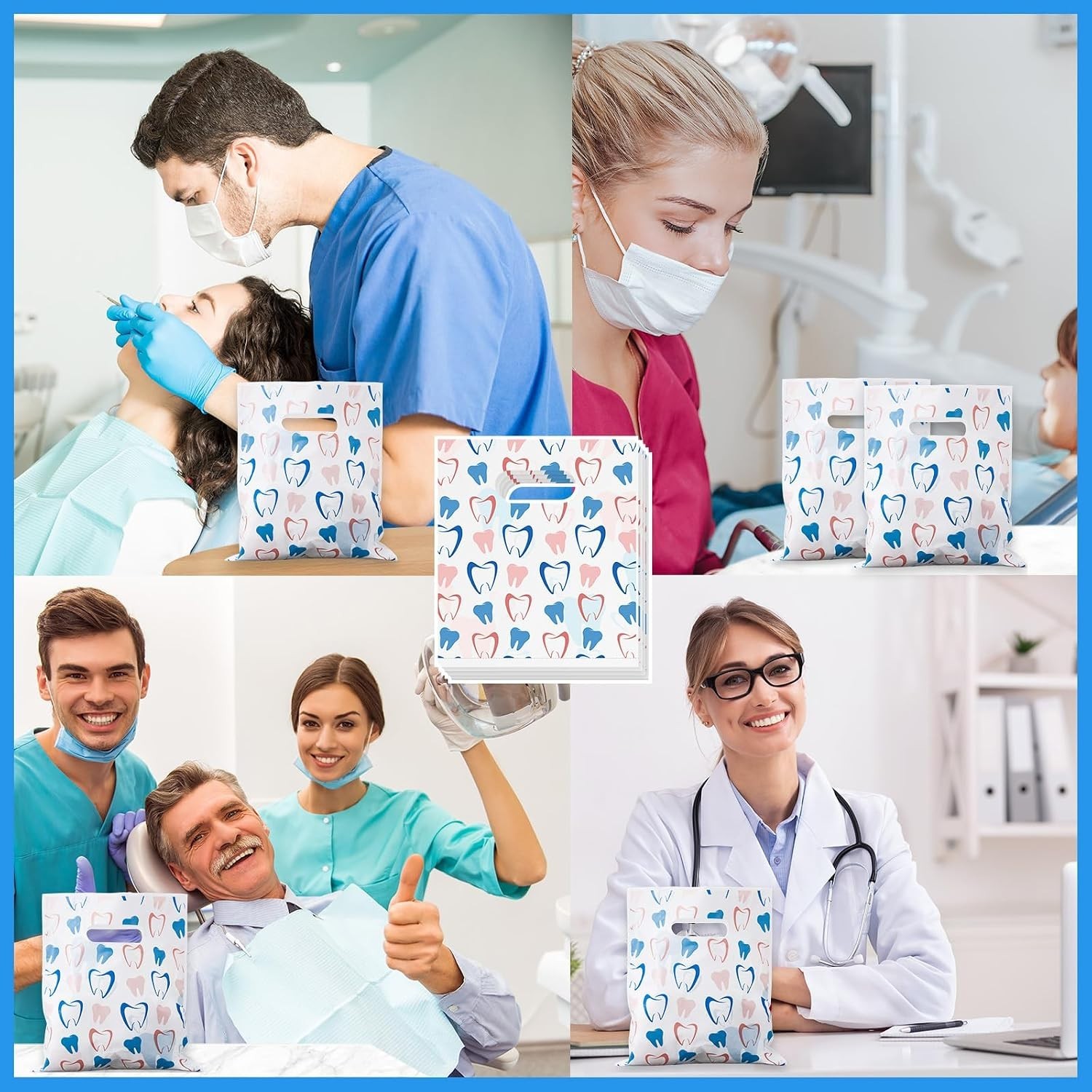 Bulk 600 Plastic Tooth Bags (9×8 in) – Perfect for Dental Clinics & Parties