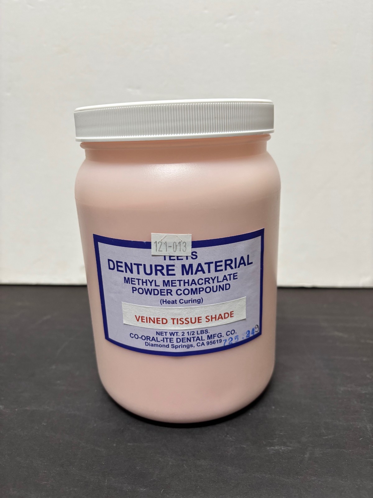 TEETS Heat Cure Long Veined R6, Vein Tissue Shade, Clear Powder 2.5lb, Liquid 16
