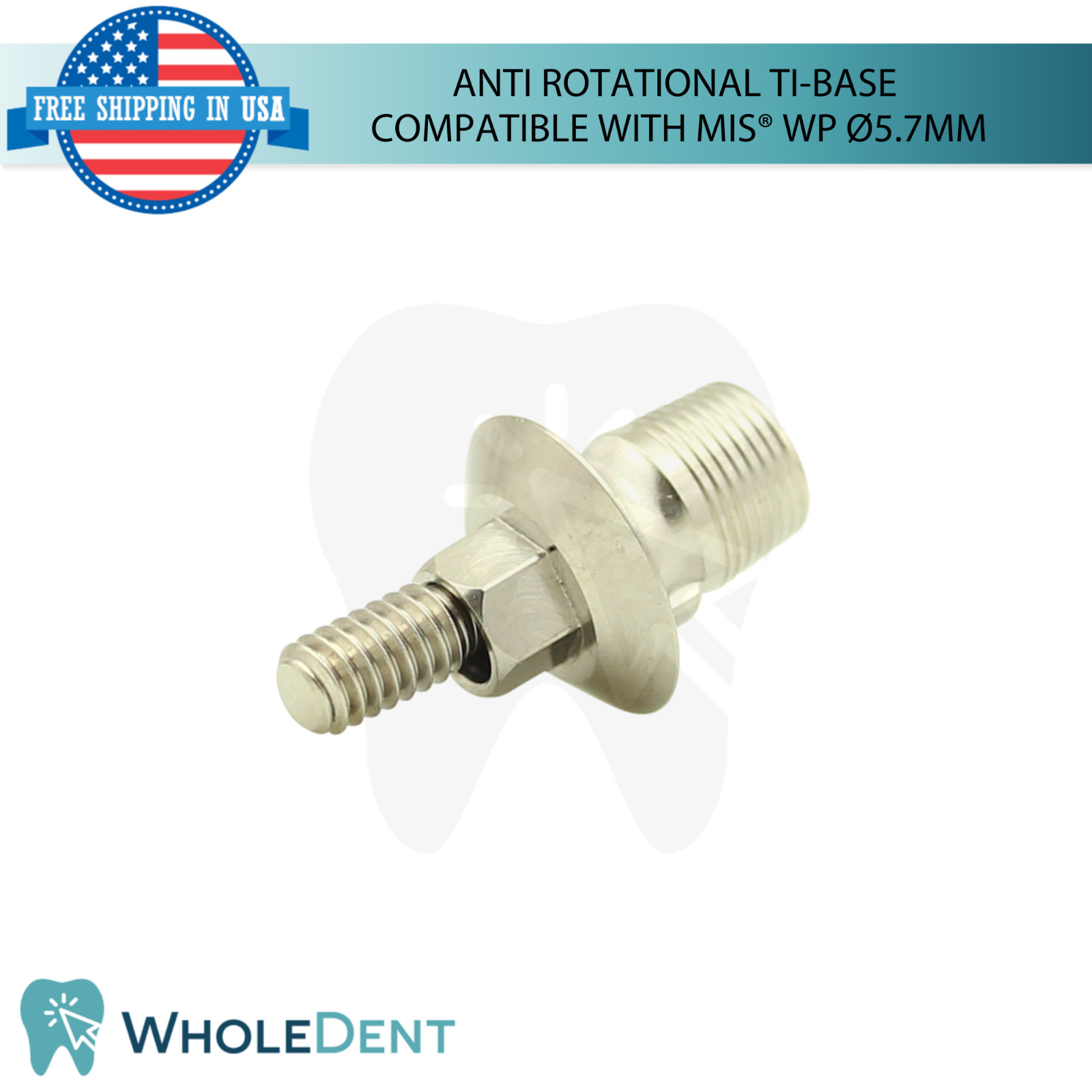 10x Anti Rotational Concave Ti-Base Ø5.7mm WP MIS® Compatible Int Hex System