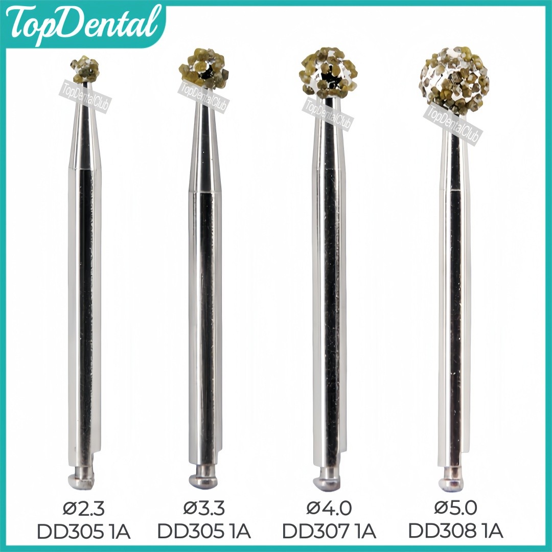 Dental Degranulation Burs Kit Bone Debridement Remove Tissue Debris Remnant Bur