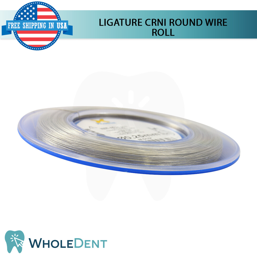 Orthodontic Dental CrNi Ligature Round Wire Roll Stainless Steel .25mm /.010″