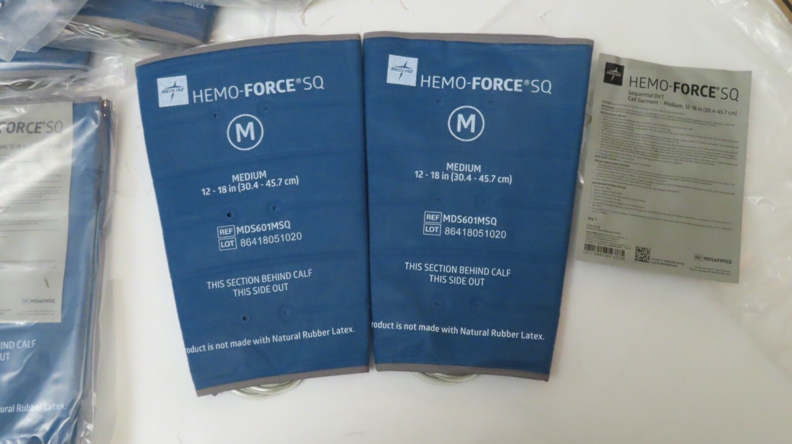 MEDLINE HEMO-FORCE SEQUENTIAL DVT CALF GARMENT MEDIUM MDS601MSQ CASE OF 10