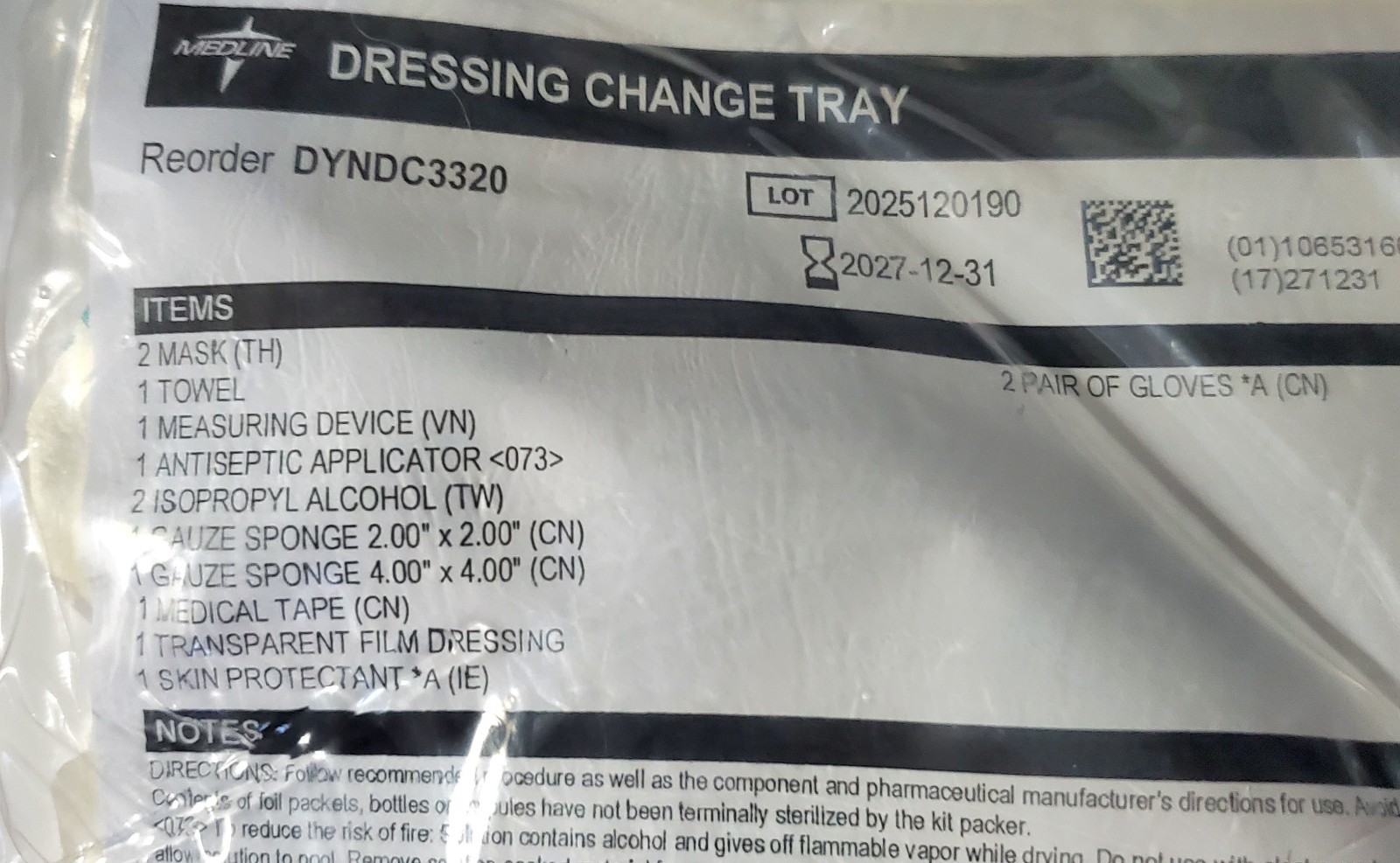 MEDLINE PORT DRESSING CHANGE KIT- QTY 7 Kits