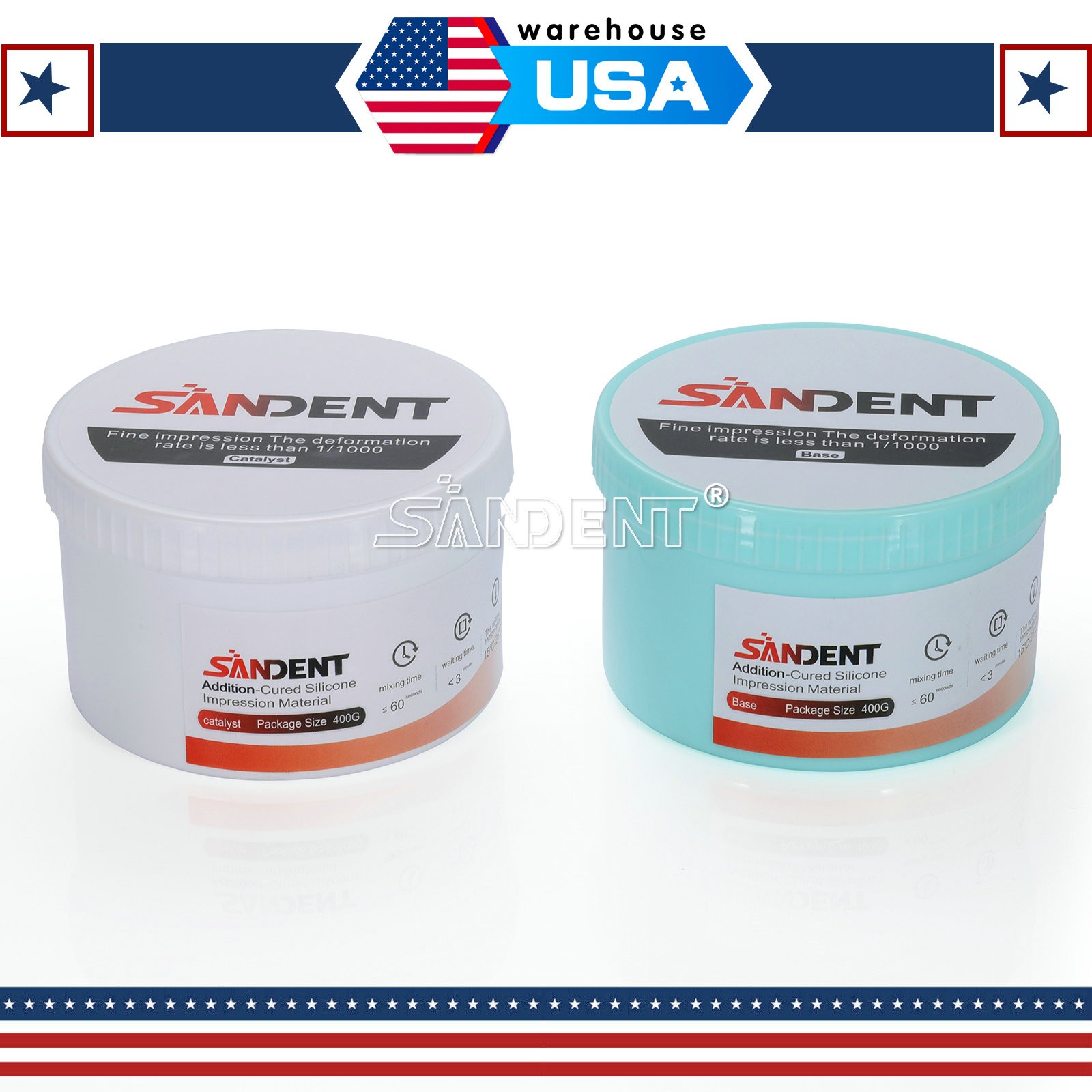 PUTTY FAST Set VPS PVS Dental Impression Base & Catalyst Regular Set