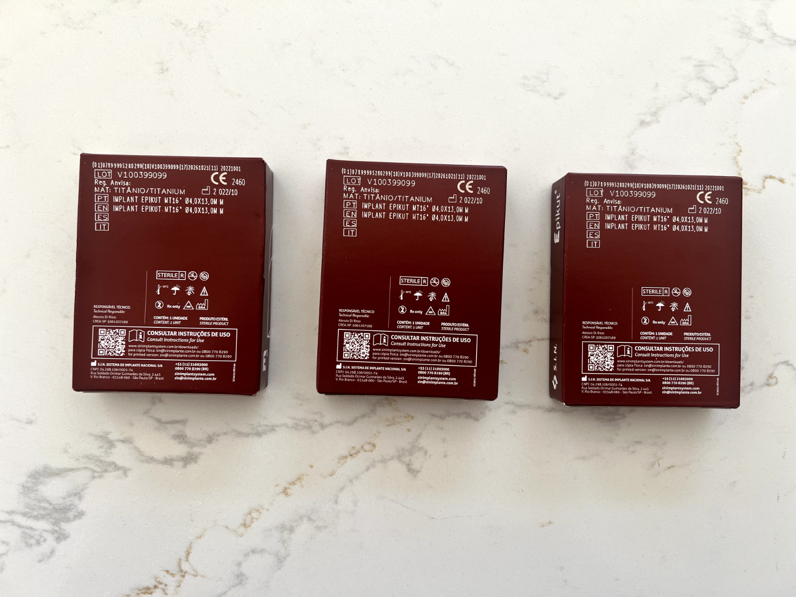 3 S.I.N. Epikut s Dental Implant REF ILM 4013 SIZE 04,0X13,0MM