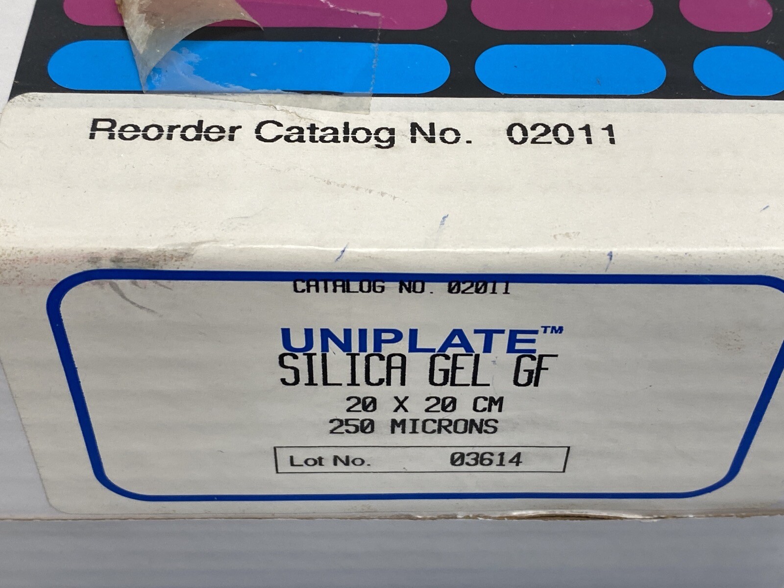 (25/Pk) ANALTECH TLC Chromatography Silica Gel GF Uniplates 20x20cm 250um 02011