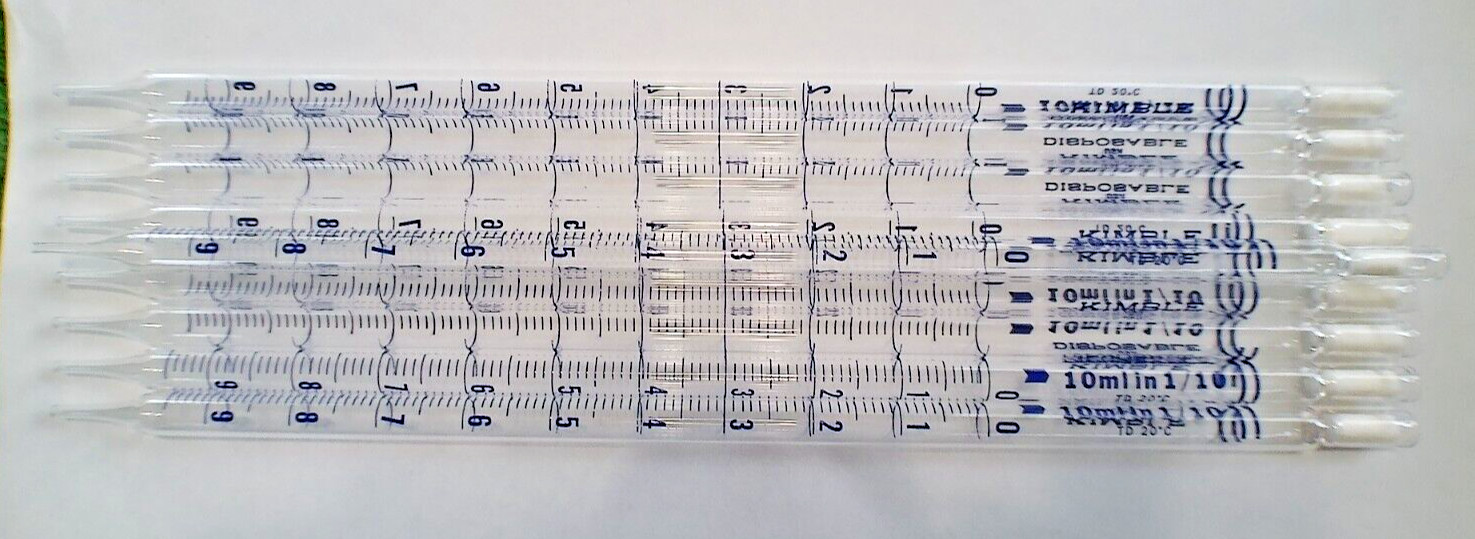 Kimble® 72100-10110 KIMAX® 10 x 0.1mL Glass Serological Pipets