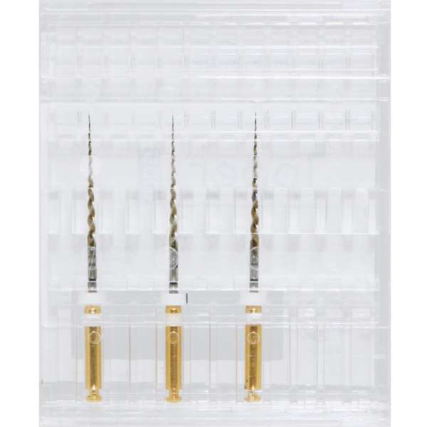 Taper Gold Endodontic File 25mm-s.2, 3/Pk. Tip Ø19/0.04%~0.08% Taper