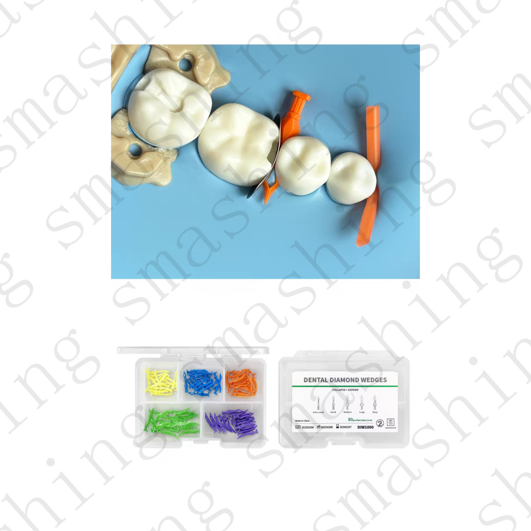 80pcs Dental Diamond Wedges Plastic Fixing Diastema Adaptive Interdental Wedge