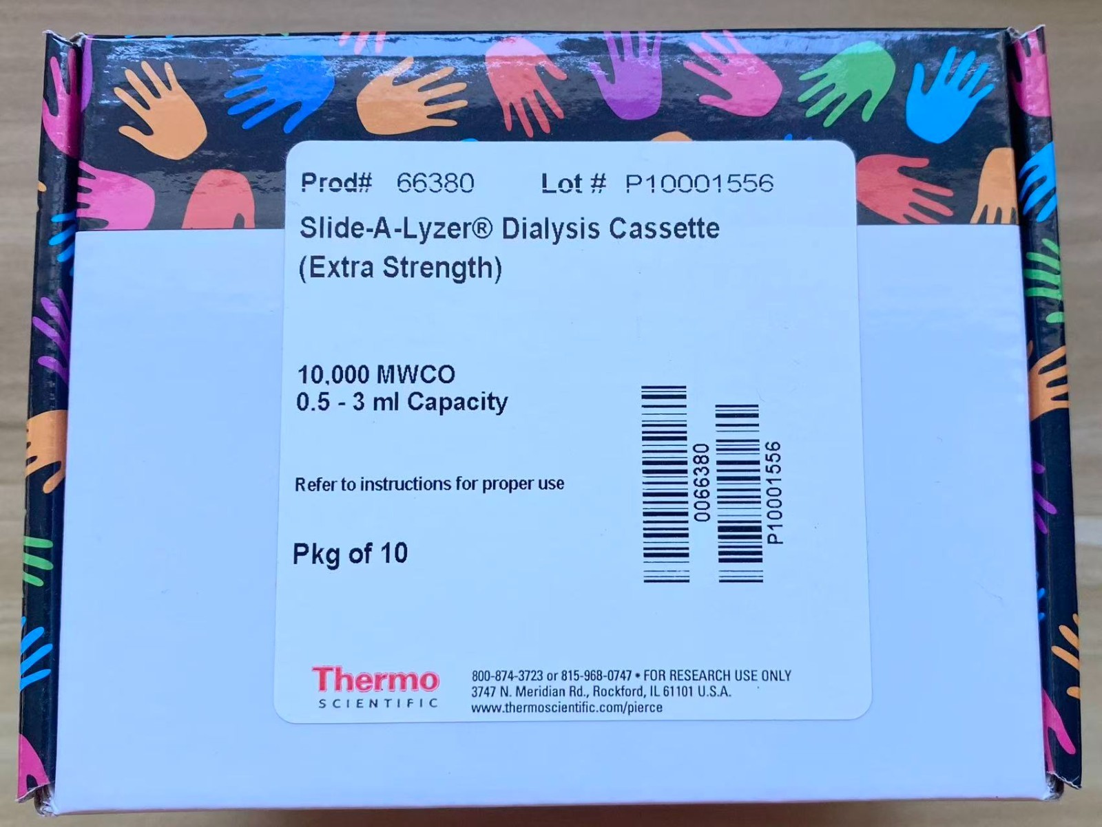 Thermo Slide-A-Lyzer 10K MWCO Cassette 0.5–3 mL 66380 (Pkg of 11, mixed )