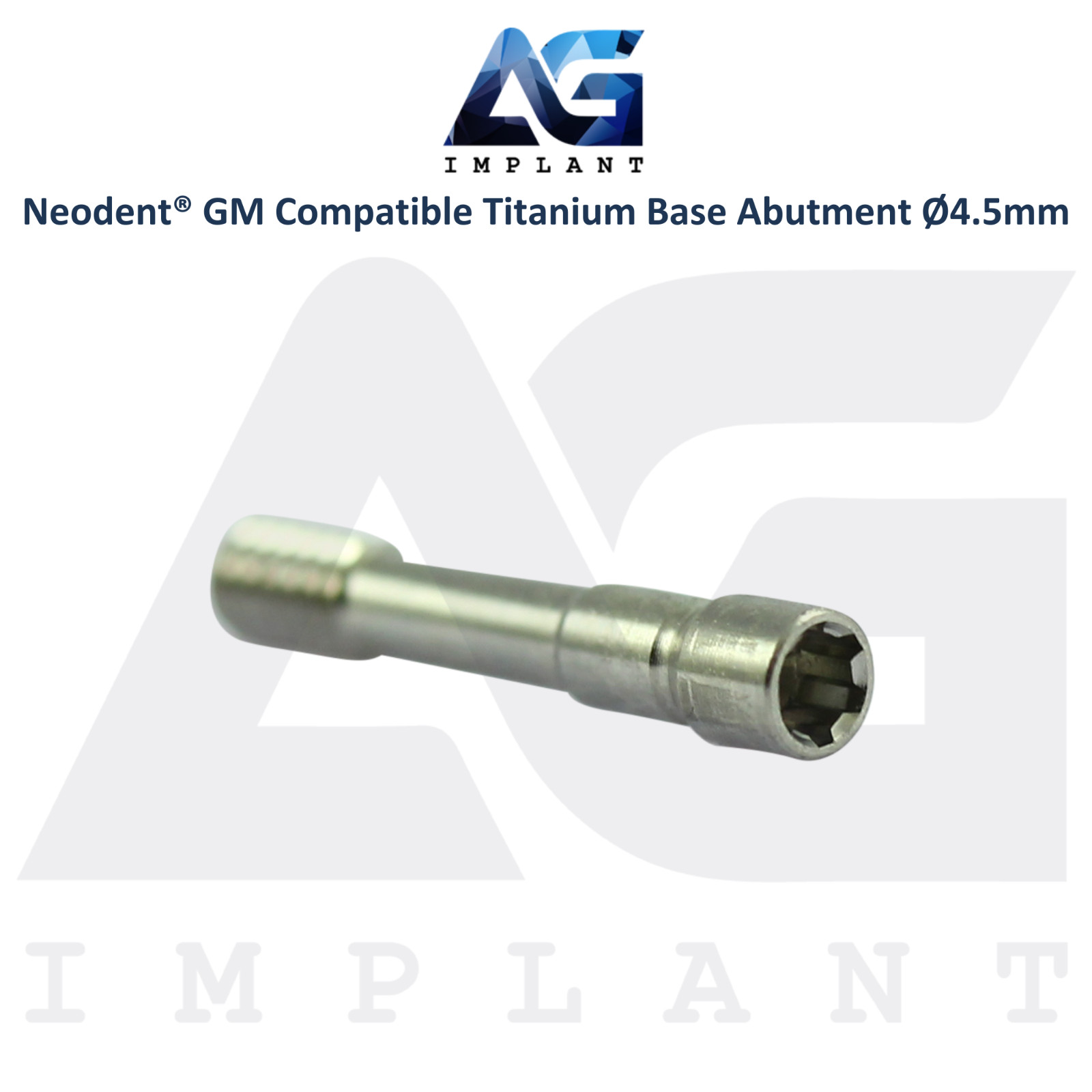 5 Titanium Base Prosthetic Ø4.5mm Neodent® GM Fixtures Compatible CAD/CAM