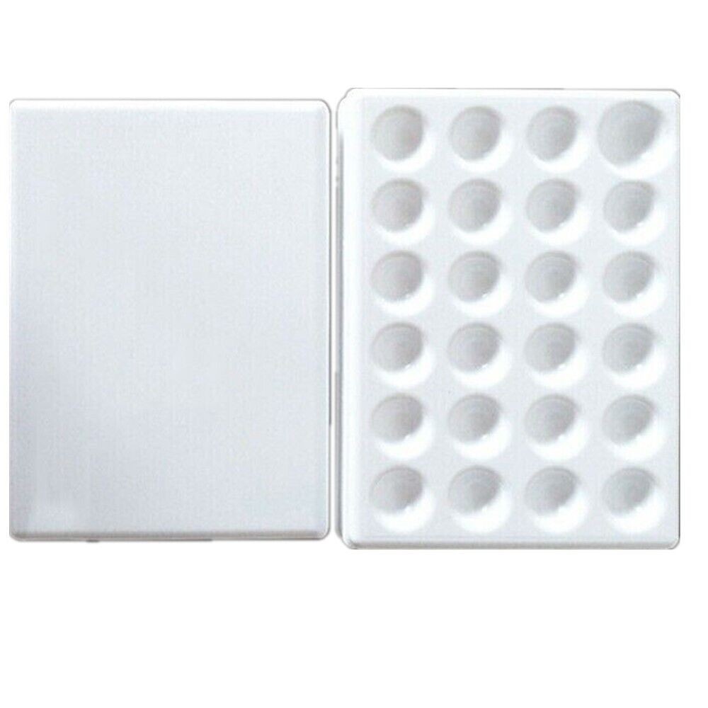 Dental Lab Porcelain Glaze Ceramic 24 Pits Material Watering Wet Tray Plate Tool