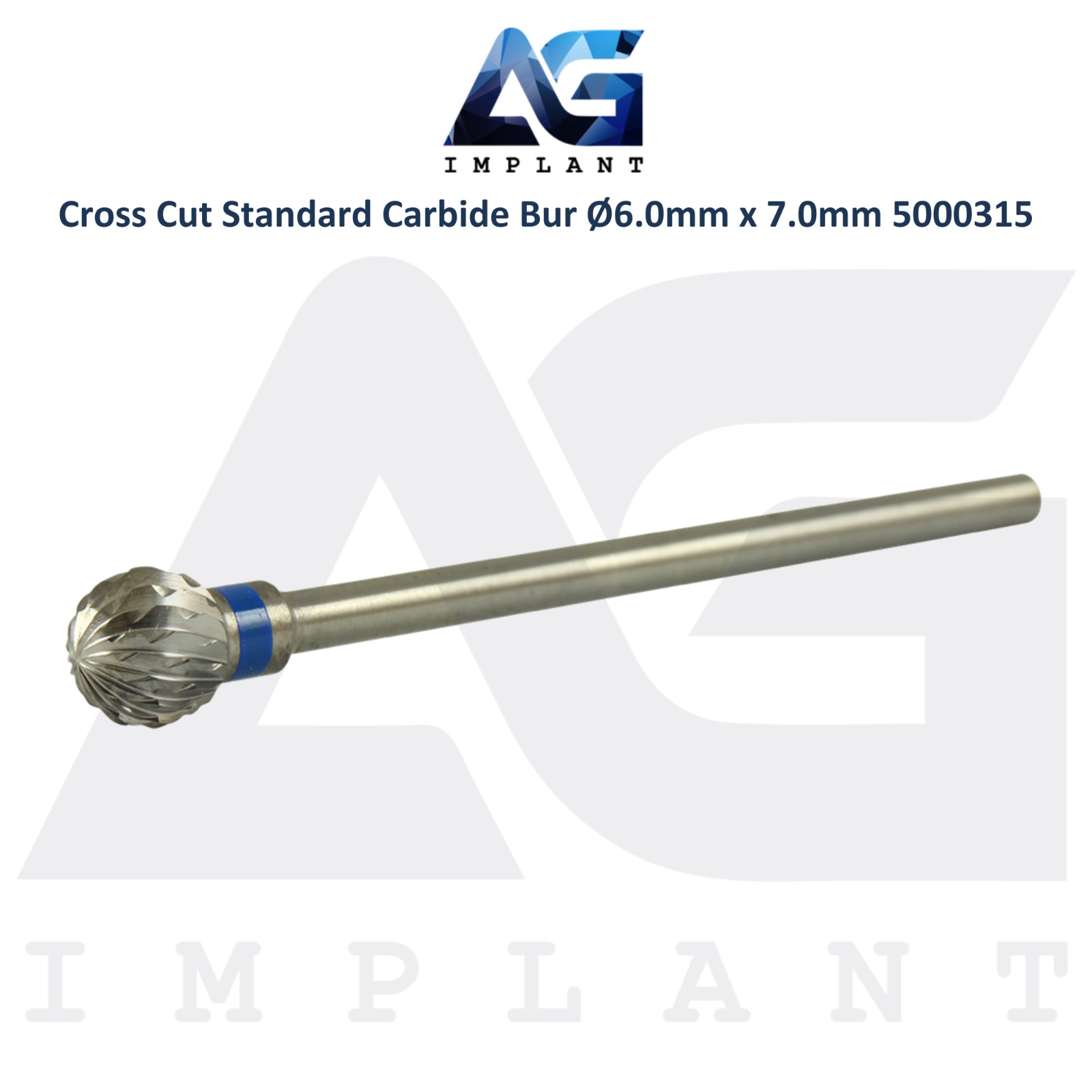 Dental Cross Cut Round Ball 5000315 Standard Carbide Bur Ø6.0mm x 7.0mm Lab