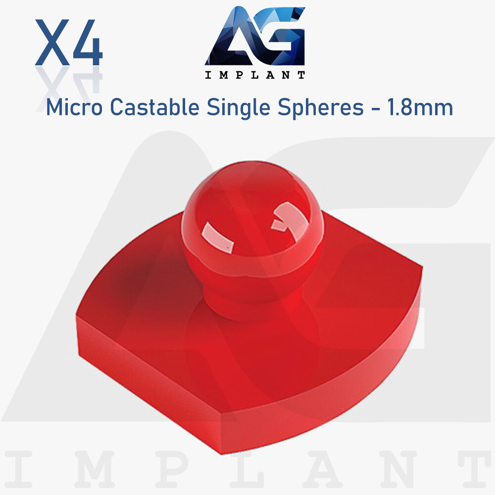 4 Micro Castable Single Spheres OT Cap Ball Attachment Rhein83