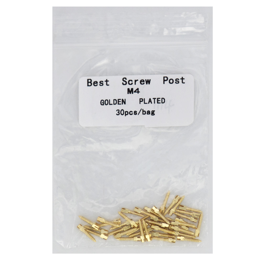 30 Pcs Dental Screw Post 24K Gold Plated Conical Refills S/M/L/XL For Root Canal