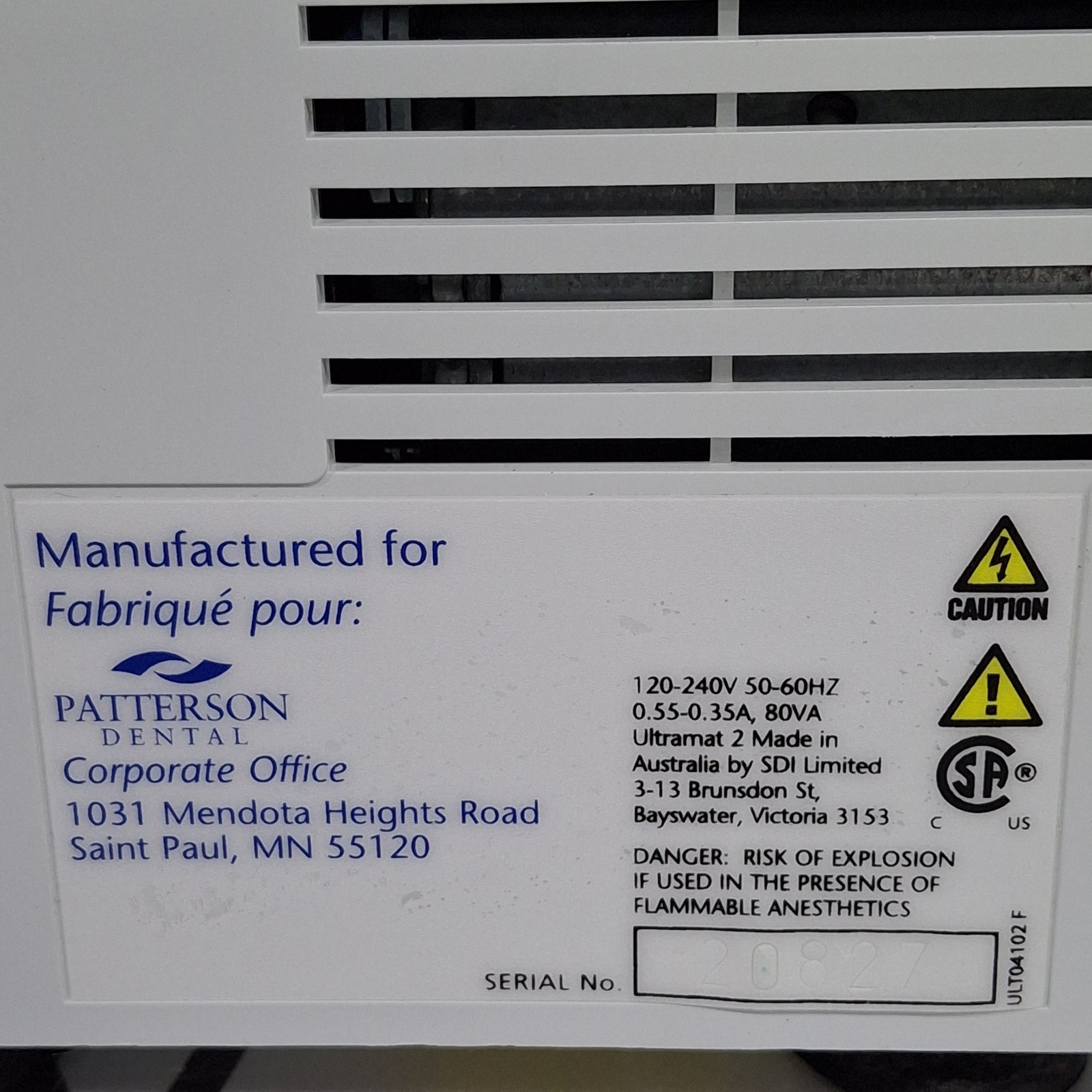 Patterson Dental Supply, Inc. Amalgamator